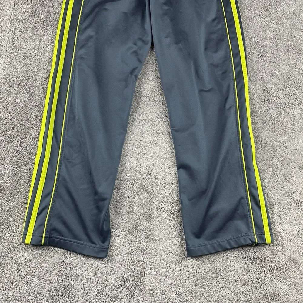 Adidas Activewear Athletic Sweatpants Youth Medium 10/12 Gray‎ Yellow - Picture 13 of 15
